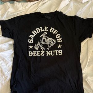 Spencer's Black Tee with White Graphic